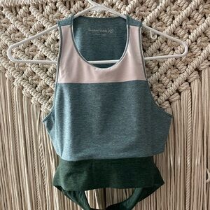 Outdoor Voices Women's Two-Tone Sports Bra - Teal